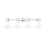 Lawton Cone 4 Light Bath Vanity 9.63 Inch and 34 Inch Wide by Innovations - 464-4W-G464C-7_P
