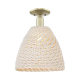 Natural Ballston Dome 1 Light Semi Flush Mount 12 Inch Wide by Innovations - 716-1C-NBD-12_P