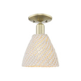 Natural Ballston Dome 1 Light Semi Flush Mount 7.5 Inch Wide by Innovations - 716-1C-NBD-75_P