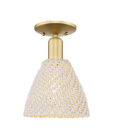 Natural Ballston Dome 1 Light Semi Flush Mount 7.5 Inch Wide by Innovations - 716-1C-NBD-75_P