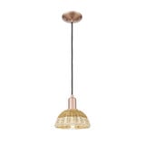 Natural Ballston Dome 1 Light Basket Cord Mini Pendant 7 by Innovations - 716-1P-NBD2-7_P