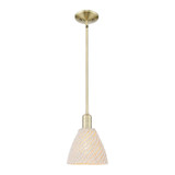 Natural Ballston Dome 1 Light Stem Mini Pendant 7.5 Inch by Innovations - 716-1S-NBD-75_P