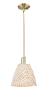 Natural Ballston Dome 1 Light Stem Mini Pendant 11.75 Inch by Innovations - 716-1S-NBD-9_P