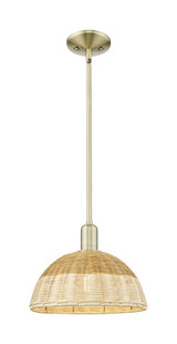 Natural Ballston Dome 1 Light Basket Stem Mini Pendant 14 by Innovations - 716-1S-NBD2-12_P