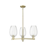 Preston 3 Light Stem Chandelier 13.75 Inch X 17.63 Inch Wide by Innovations - 716-3CR-G457-6_P