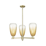 Brookhaven Almond 3 Light Stem Chandelier 17.63 Inch Wide by Innovations - 716-3CR-G480-6_P