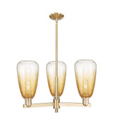 Brookhaven Almond 3 Light Stem Chandelier 17.63 Inch Wide by Innovations - 716-3CR-G480-6_P