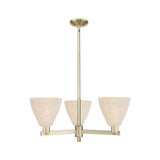 Natural Ballston Dome 3 Light Chandelier 17.63 Inch Wide by Innovations - 716-3CR-NBD-75_P