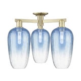 Brookhaven Flute 3 Light Semi Flush Mount 24.5 Inch Wide by Innovations - 716-3F-G484-7_P