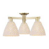 Natural Ballston Dome 3 Light Semi Flush Mount 25 Inch Wide by Innovations - 716-3F-NBD-75_P