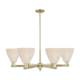 Natural Ballston Dome 6 Light Chandelier 23.88 Inch Wide by Innovations - 716-6CR-NBD-75_P