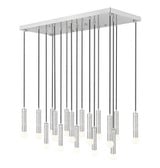 Stari 17 Light Linear Chandelier 11 Inch Tall and 18 Inch Wide by Z Lite - 1956P-17L