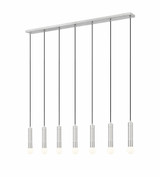 Stari 7 Light Linear Chandelier 11 Inch Tall and 4.75 Inch Wide by Z Lite - 1956P-7L