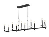 Kaden 10 Light Linear Chandelier 16 Inch Tall and 12 Inch Wide by Z Lite - 3045-10L