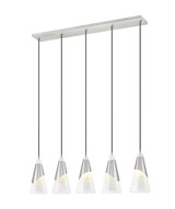 Aimie 5 Light Linear Chandelier 15.75 Inch Tall and 7 Inch Wide by Z Lite - 828P7-5L