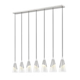 Aimie 7 Light Linear Chandelier 15.75 Inch Tall and 7 Inch Wide by Z Lite - 828P7-7L