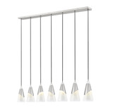 Aimie 7 Light Linear Chandelier 15.75 Inch Tall and 7 Inch Wide by Z Lite - 828P7-7L