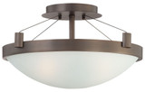 Suspended 3 Light 17.25 Inch Wide Semi Flush Mount by George Kovacs - P591