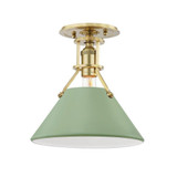 Painted No.2 1 Light 9.5 Inch Wide Semi Flush Mount by Hudson Valley - MDS353