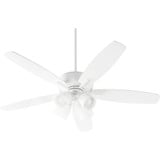 Breeze 5 Blade Ceiling Fan 52 inch wide by 16.75 inch high by Quorum  - 7052-4