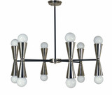 Equinox 12 Light Large Chandelier by Framburg - 3036BN_MBLACK