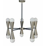 Equinox 10 Light Medium Chandelier by Framburg - 3035PN_MBLACK