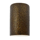 Ambiance 1 Light Small Cylinder Closed Top Wall Sconce by Justice Design - CER-0940
