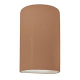 Ambiance Large Cylinder Closed Top Outdoor Wall Mount by Justice Design - CER-1260W
