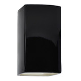 Ambiance 2 Large Rectangle Open Top Bottom Wall Sconce by Justice Design - CER-0955