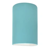 Ambiance 1 Light Large Cylinder Closed Top Wall Sconce by Justice Design - CER-1260