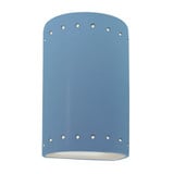 Ambiance Small Cylinder Perfs Open Top Bottom Wall Sconce by Justice Design - CER-0995