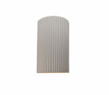 Ambiance 1 LED Small Pleated Cylinder Outdoor Wall Mount by Justice Design - CER-5740W