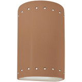 Ambiance Small ADA Cylinder Perfs Closed Top Wall Sconce by Justice Design - CER-5990