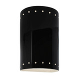 Ambiance Small ADA Cylinder Perfs Open Top Wall Sconce by Justice Design - CER-5995