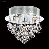 Crystal Rain 3 Light 14 Inch Wide Flush Mount by James Moder - 4041CR3LFM