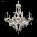 Dynasty Cast Brass 13 Light Large Chandelier by James Moder 94350PW - 94350PW