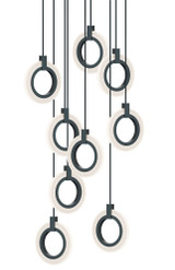Halo 18W 9 LED Pendant 9 Inch Tall and 24 Inch Wide by AFX - HLOP08LAJUD9