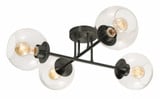Jamie 4 Light 25 Inch Wide Semi Flush Mount by AFX - JAMC24MB
