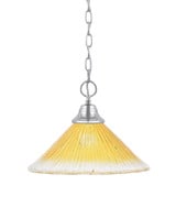 Any 1 Light Champagne Glass Medium Pendant 14 Inch Wide by Toltec - 10-14-975-