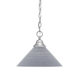 1 Light Medium Chain Hung Pendant 12 Inch Wide by Toltec - 10-12