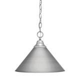 1 Light Medium Chain Hung Pendant 14 Inch Wide by Toltec - 10-14