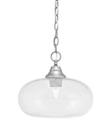 1 Light Medium Chain Hung Pendant 13 Inch Wide by Toltec - 10-13