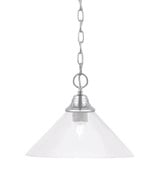 1 Light Medium Chain Hung Pendant 10 Inch Tall by Toltec - 10-30