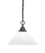 1 Light Medium Chain Hung Pendant 10.25 Inch Tall by Toltec - 10-21