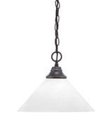 1 Light Medium Chain Hung Pendant 10.25 Inch Tall by Toltec - 10-21