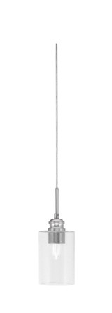 Edge 1 Light Steel Mini Pendant 10.75 Inch Tall by Toltec - 1152-4-1075-