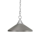 1 Light Medium Chain Hung Pendant 9 Inch Tall by Toltec - 10-44