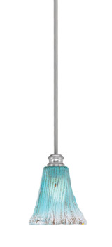 Edge 1 Light Mini Stem Hung Pendant 7.5 Inch Tall by Toltec - 1151-5.5-7.5