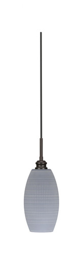 Edge 1 Light Mini Cord Pendant 14.25 Inch Tall by Toltec - 1152-5.5-14.25
