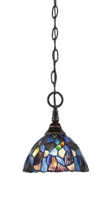 1 Light Chain Hung Mini Pendant 8.5 x 7 Inch by Toltec 11-BC-9955 - 11-BC-9955